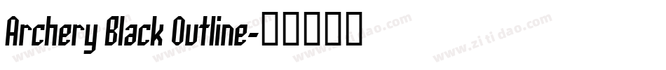 Archery Black Outline字体转换